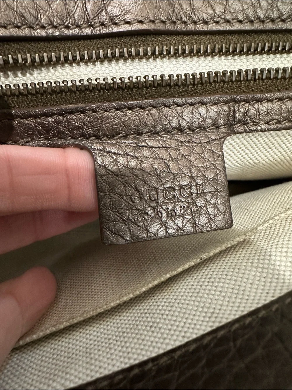 Gucci Interlocking G GG Diamante Canvas & Leather Chain Shoulder Bag Brown - Picture 14 of 15